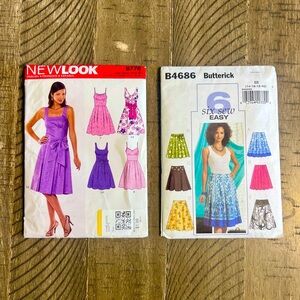 Butturick skirt pattern & New Look dress pattern
